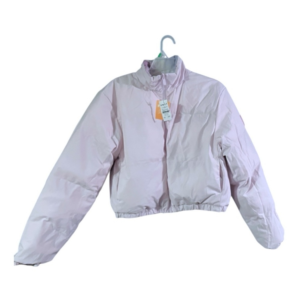NWT $198 Roxy x Chloe Kim Reversible Puffer Bomber Jacket Sz m - Picture 6 of 11
